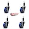 Service Caster 3'' Blue Poly Wheel Swivel 1-1/8'' Expanding Stem Caster Set, 4PK SCC-EX20S314-PPUB-BLUE-118-4 - alternate 3